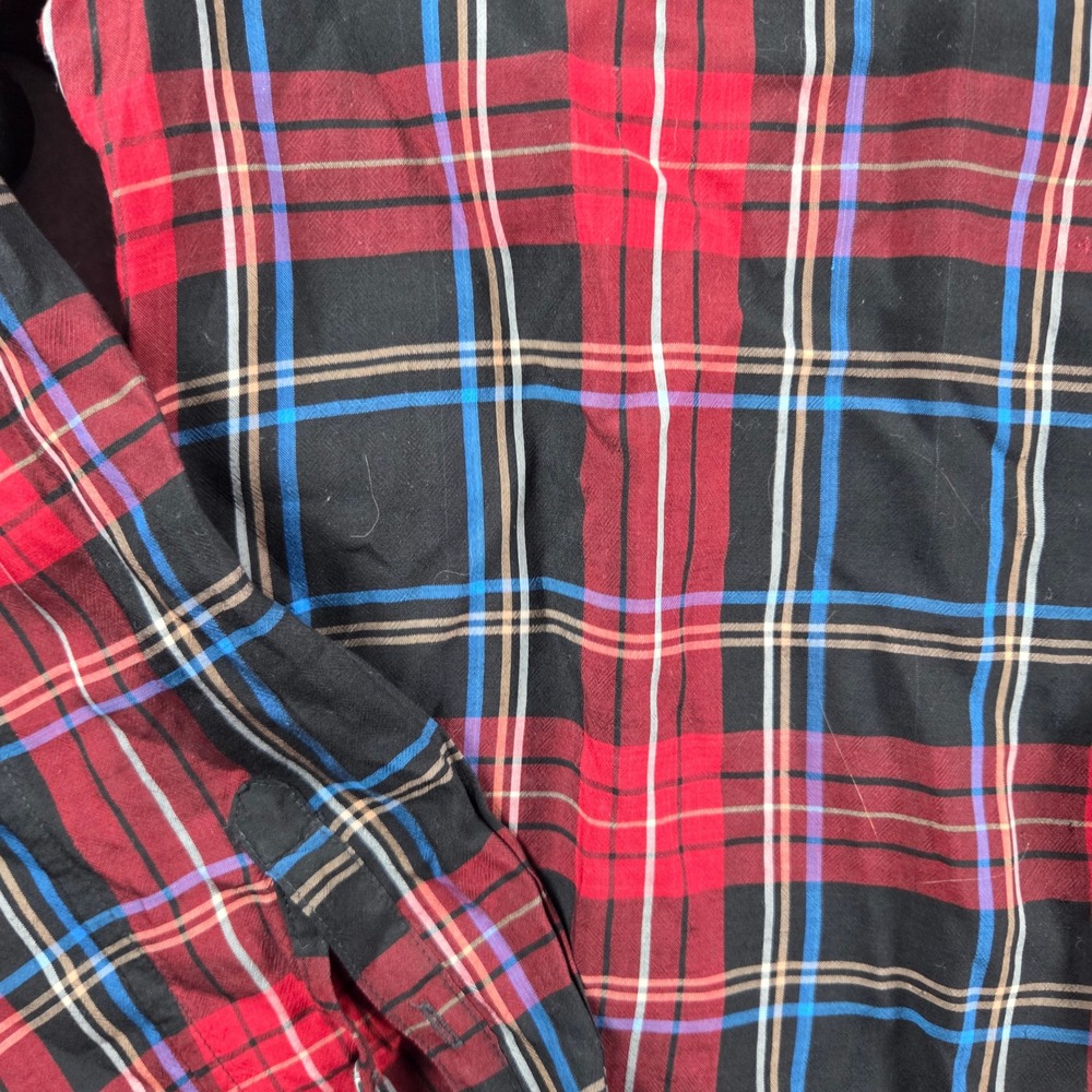 Marc by Marc Jacobs Button Down Mens XL Black Plaid Shrunken Fit Tencel Shirt - Picture 3 of 9